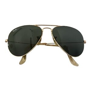 Vintage Ray Ban Bausch Gold 58mm Aviator Sunglasses 58-14